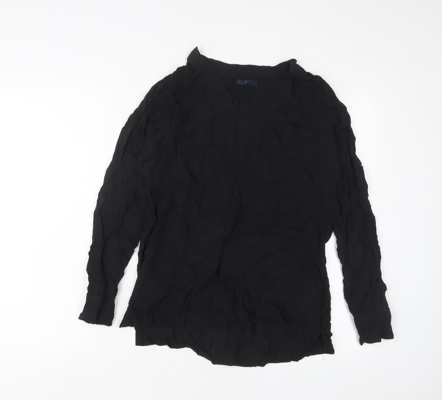 Gap Womens Black Viscose Basic Blouse Size S Boat Neck