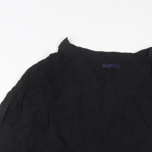 Gap Womens Black Viscose Basic Blouse Size S Boat Neck