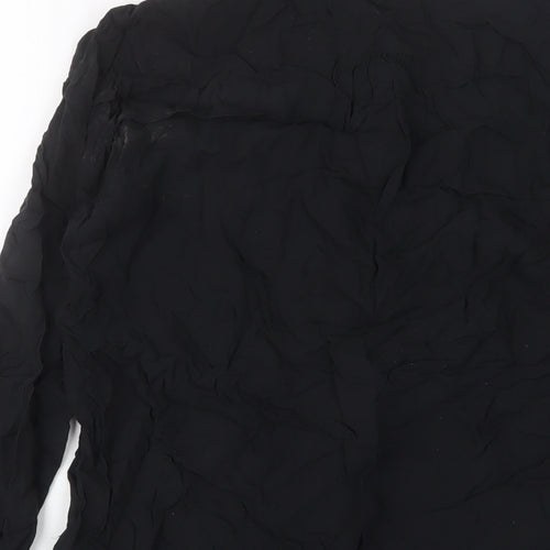Gap Womens Black Viscose Basic Blouse Size S Boat Neck