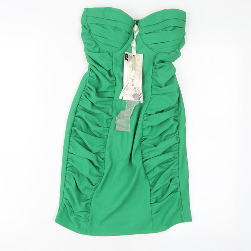 Little Love Womens Green Polyester A-Line Size M Sweetheart Zip