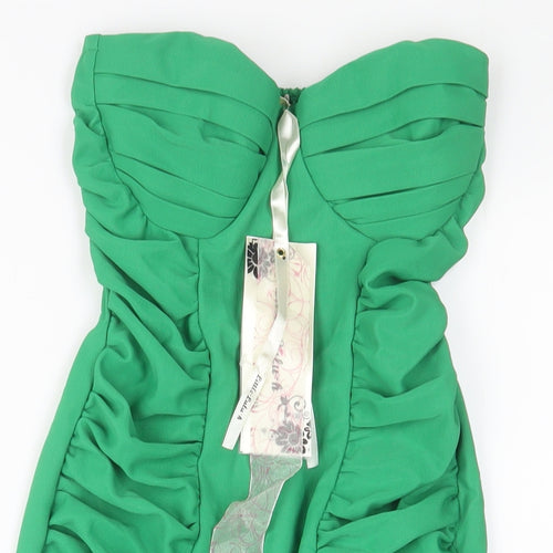 Little Love Womens Green Polyester A-Line Size M Sweetheart Zip
