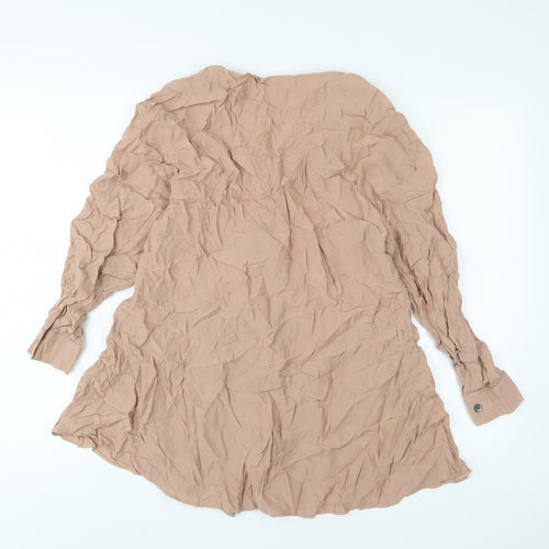 Jeffrey Rogers Womens Pink Viscose A-Line Size 10 V-Neck Button