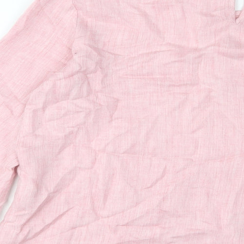 Defacto Womens Pink Viscose Basic Blouse Size S Crew Neck