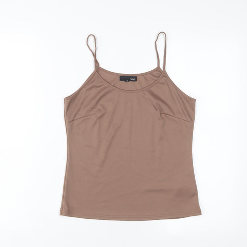 NEXT Womens Brown Viscose Camisole Tank Size 10 Scoop Neck