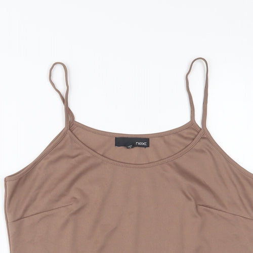 NEXT Womens Brown Viscose Camisole Tank Size 10 Scoop Neck