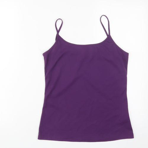 Editions Womens Purple Polyester Camisole Tank Size 12 Scoop Neck