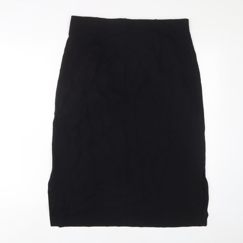 Marks and Spencer Womens Black Viscose A-Line Skirt Size 16