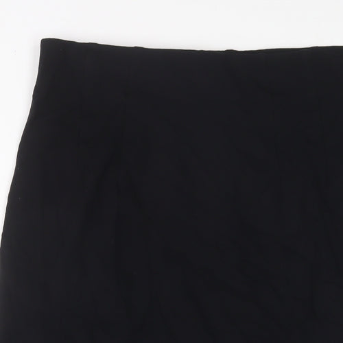Marks and Spencer Womens Black Viscose A-Line Skirt Size 16