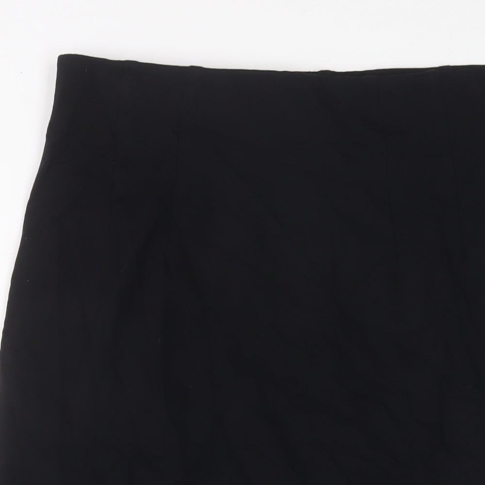 Marks and Spencer Womens Black Viscose A-Line Skirt Size 16