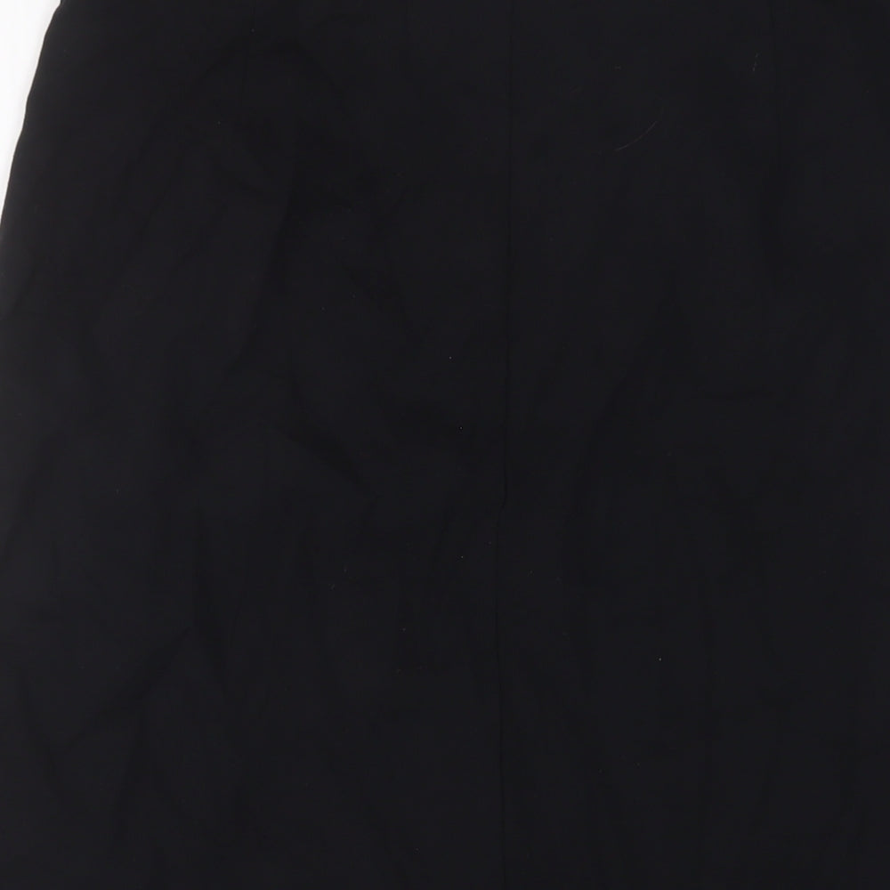 Marks and Spencer Womens Black Viscose A-Line Skirt Size 16