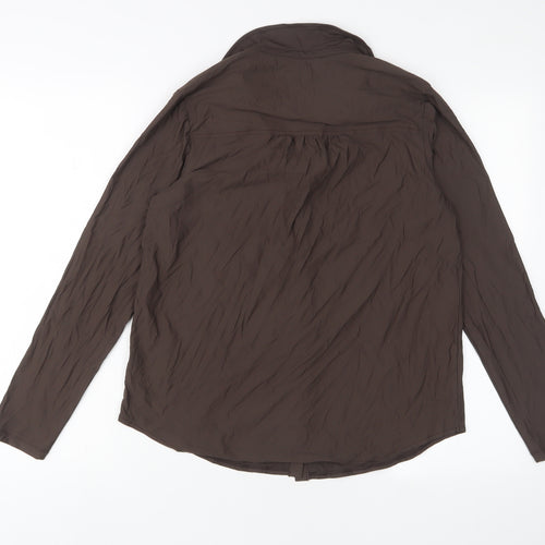 Sandwich Womens Brown Polyester Basic Button-Up Size M Collared