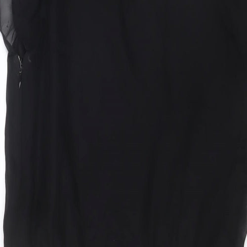 NEXT Womens Beige Polyester Sheath Size 12 Scoop Neck Button