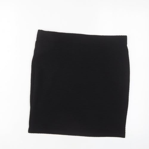 New Look Womens Black Polyester A-Line Skirt Size 14