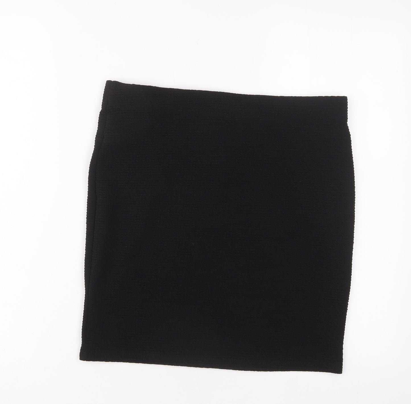 New Look Womens Black Polyester A-Line Skirt Size 14
