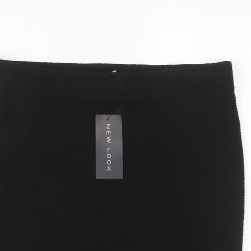 New Look Womens Black Polyester A-Line Skirt Size 14