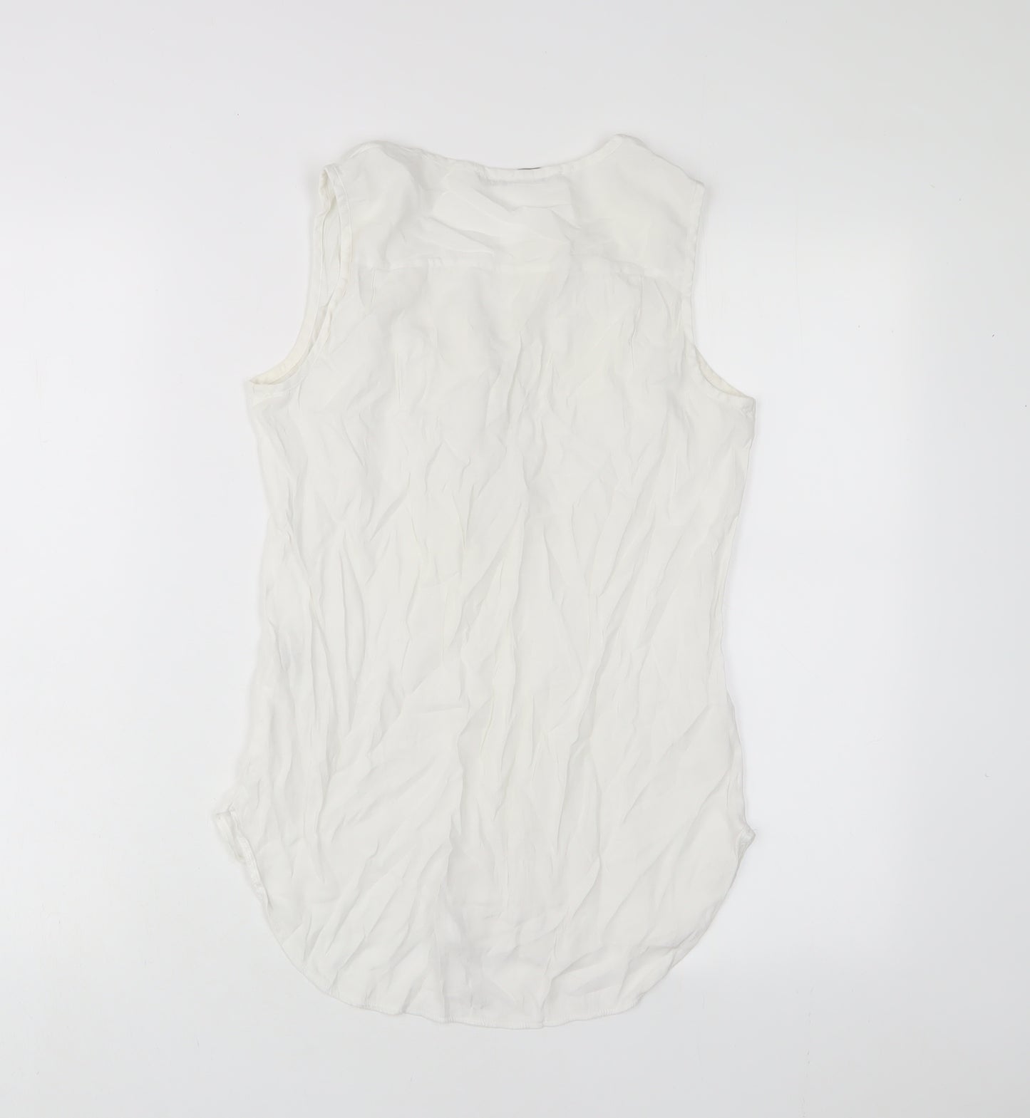 NEXT Womens White Viscose Basic Tank Size 6 V-Neck