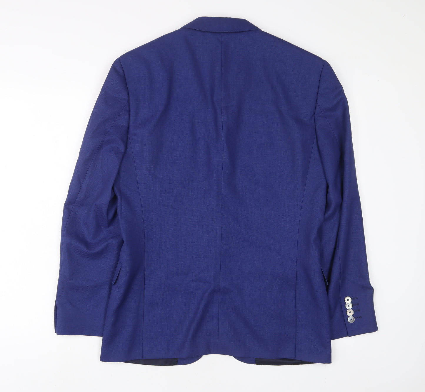 HUGO BOSS Mens Blue Wool Jacket Suit Jacket Size 38 Regular - Inside pockets