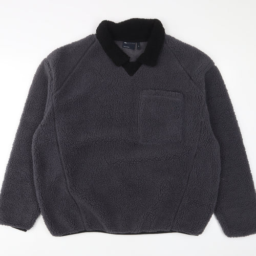 ASOS Mens Grey Polyester Pullover Sweatshirt Size M