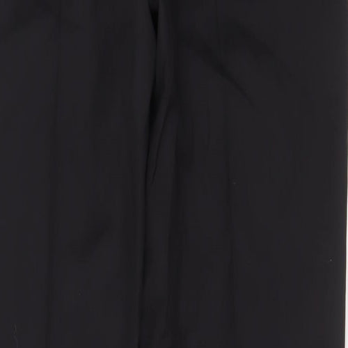 Autograph Mens Black Wool Trousers Size 32 in L33 in Regular Hook & Eye - Long Leg, Pockets