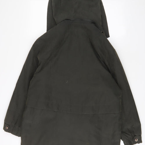 BHS Womens Green Jacket Coat Size 14 Zip - Pockets