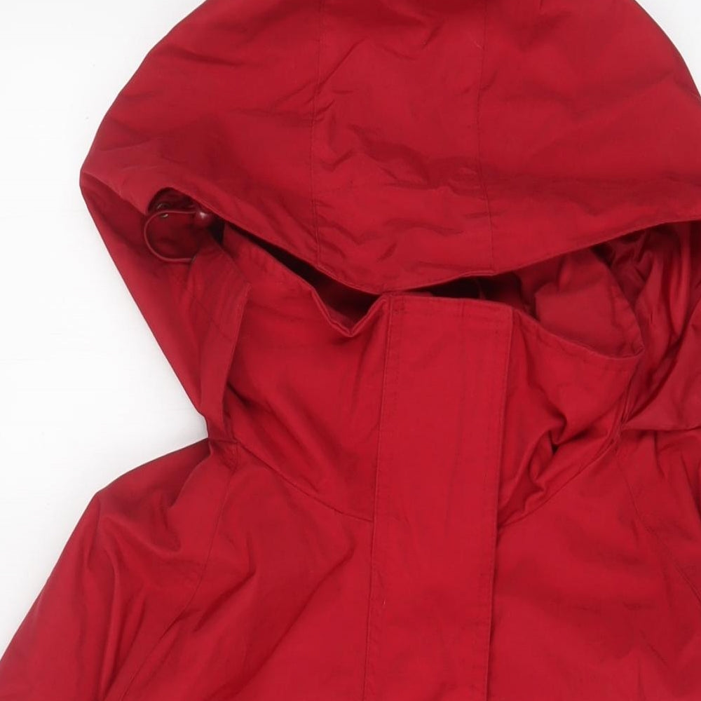 Joie De Vivre Womens Red Jacket Coat Size 16 Zip - Zip Pockets