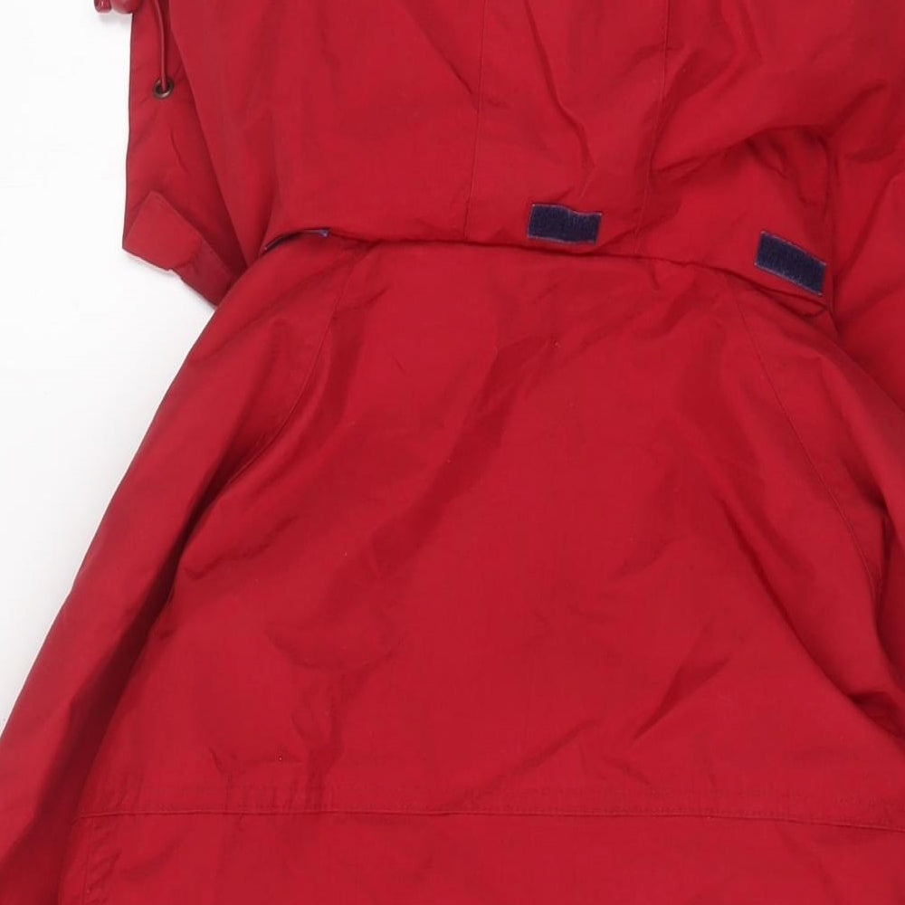 Joie De Vivre Womens Red Jacket Coat Size 16 Zip - Zip Pockets
