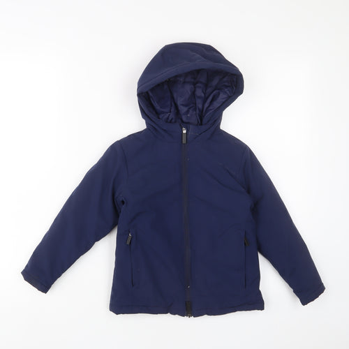 Castore Boys Blue Basic Coat Coat Size 4-5 Years Zip - Zip Pockets