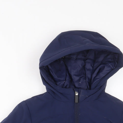 Castore Boys Blue Basic Coat Coat Size 4-5 Years Zip - Zip Pockets