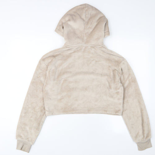 Bershka Womens Brown Polyester Pullover Hoodie Size S Pullover