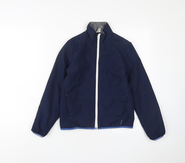 DECATHLON Boys Blue Jacket Coat Size 10 Years Zip