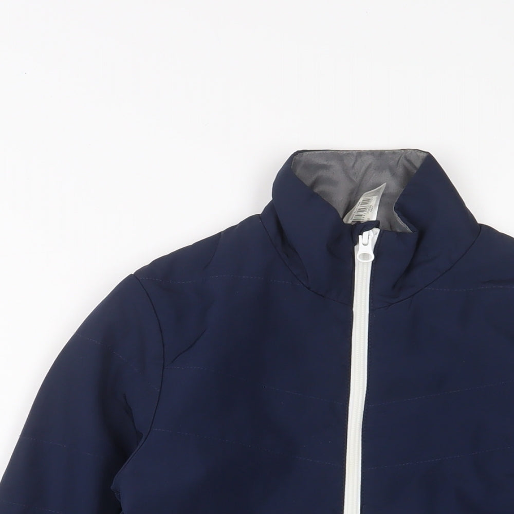 DECATHLON Boys Blue Jacket Coat Size 10 Years Zip