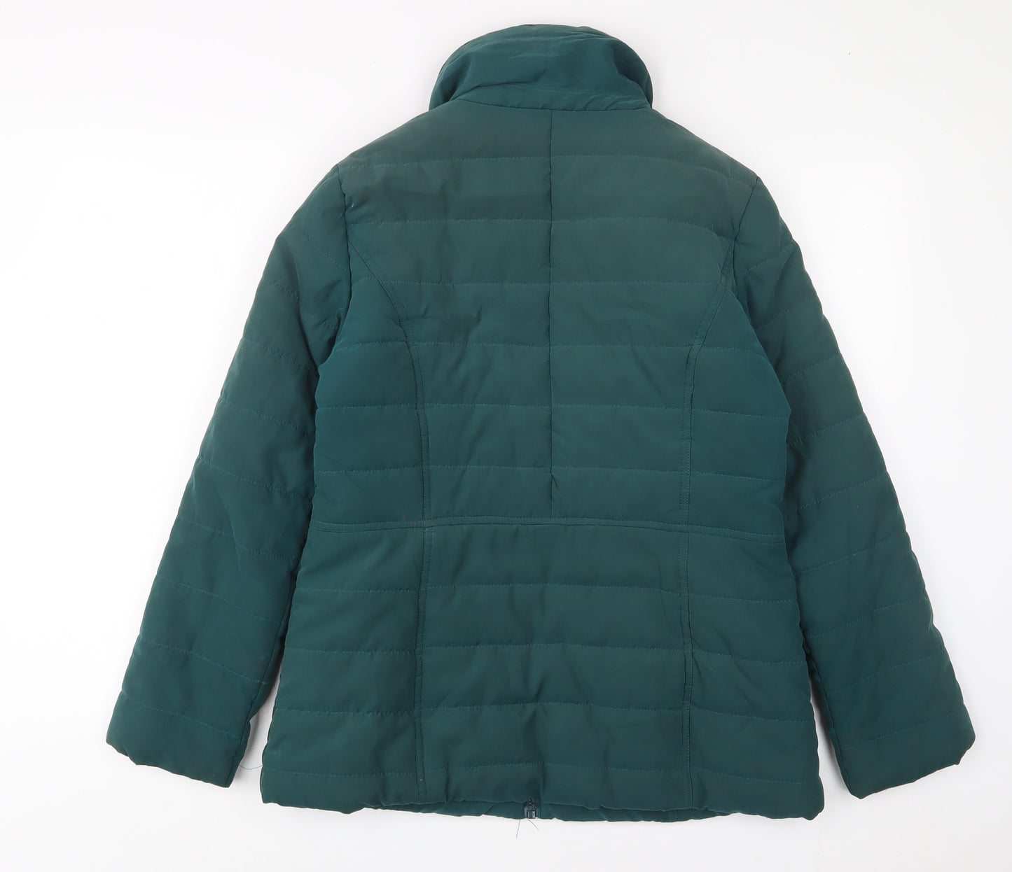 M&Co Womens Green Jacket Size 10 Zip - Pockets