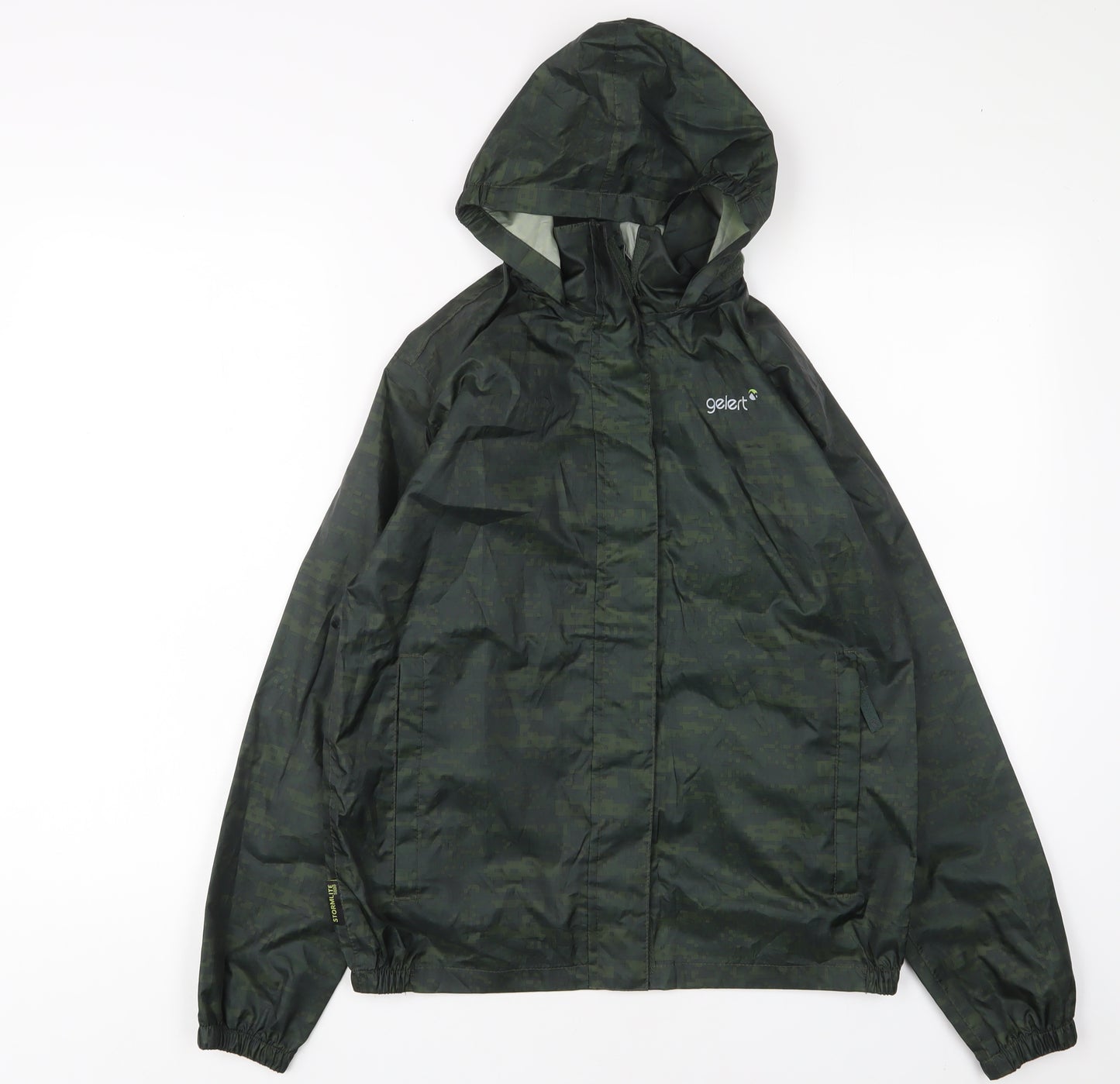 Gelert Boys Green Camouflage Jacket Size 13 Years Zip - Pockets