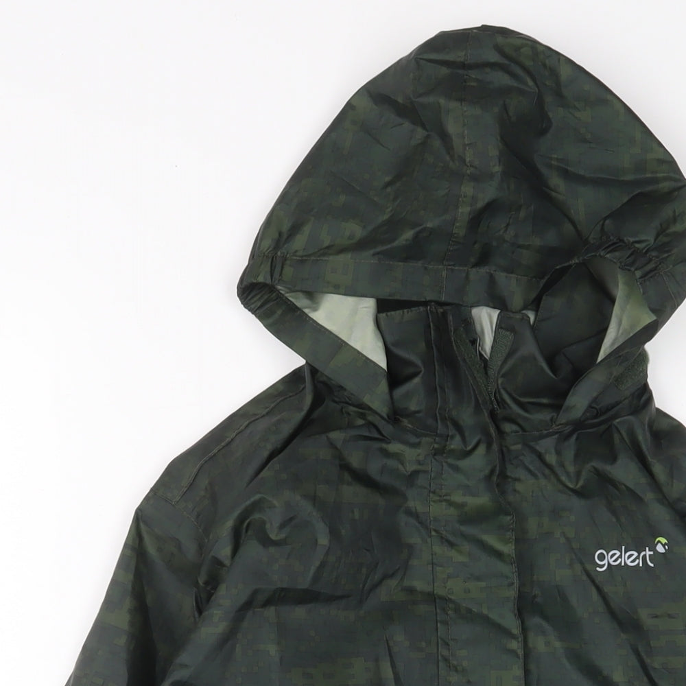 Gelert Boys Green Camouflage Jacket Size 13 Years Zip - Pockets
