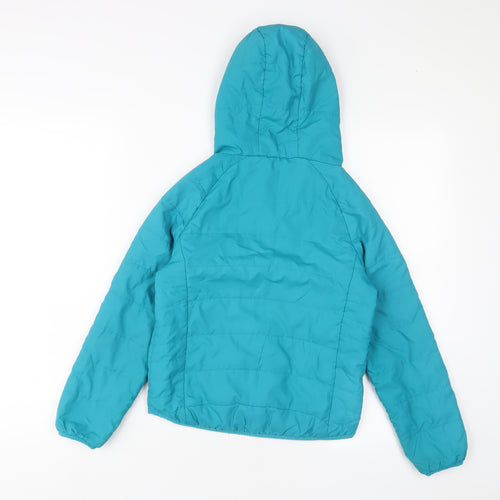 Craghoppers Girls Blue Basic Coat Coat Size 7-8 Years Zip - Pockets