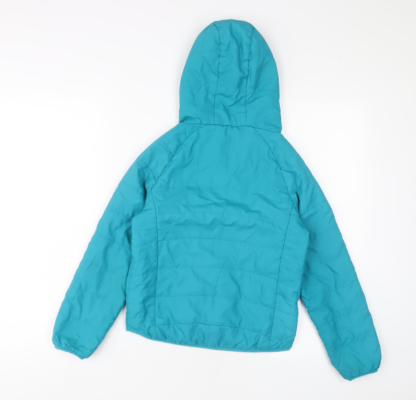 Craghoppers Girls Blue Basic Coat Coat Size 7-8 Years Zip - Pockets