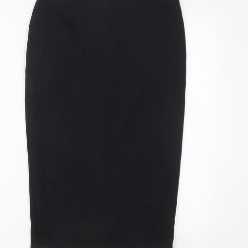 Limited Collection Womens Black Viscose A-Line Skirt Size 6 Zip