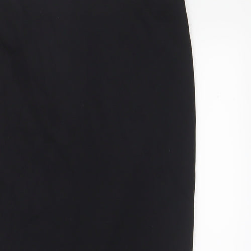 Limited Collection Womens Black Viscose A-Line Skirt Size 6 Zip
