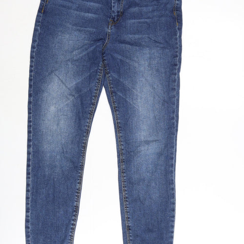 JDY Denim Womens Blue Cotton Blend Straight Jeans Size 28 L28 in Regular Zip