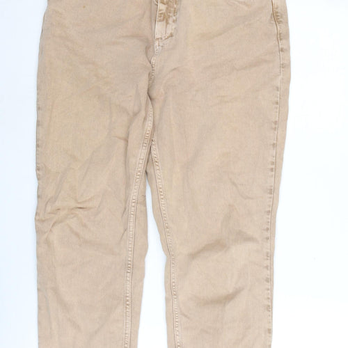Reclaimed Vintage Womens Brown Cotton Straight Jeans Size 30 in L32 in Regular Zip - Vintage