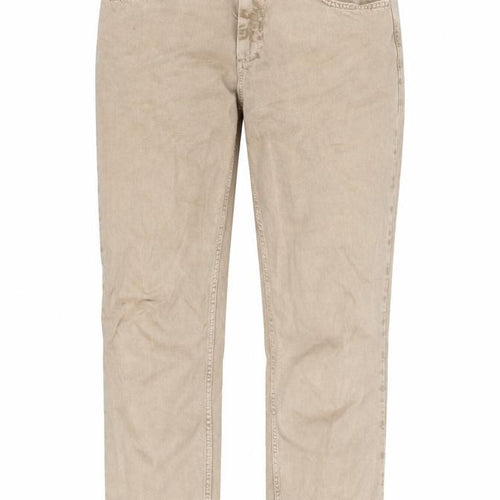 Reclaimed Vintage Womens Brown Cotton Straight Jeans Size 30 in L32 in Regular Zip - Vintage