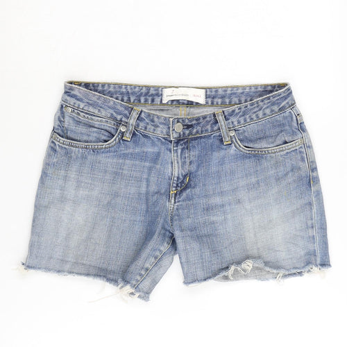 Paper Denim & Cloth Womens Blue Cotton Cut-Off Shorts Size 30 in L5 in Regular Zip
