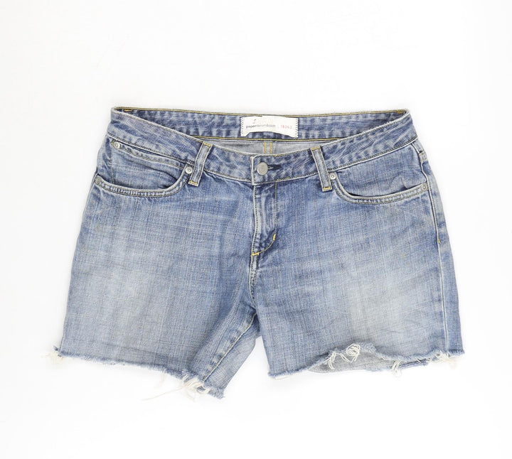 Paper Denim & Cloth Womens Blue Cotton Cut-Off Shorts Size 30 in L5 in Regular Zip