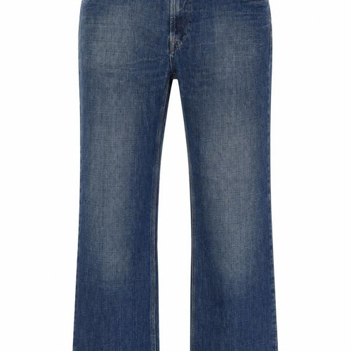 Marks and Spencer Womens Blue Cotton Blend Straight Jeans Size 30 L29 in Regular Zip