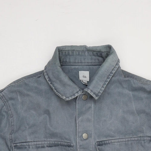 River Island Mens Blue Jacket Size M Button