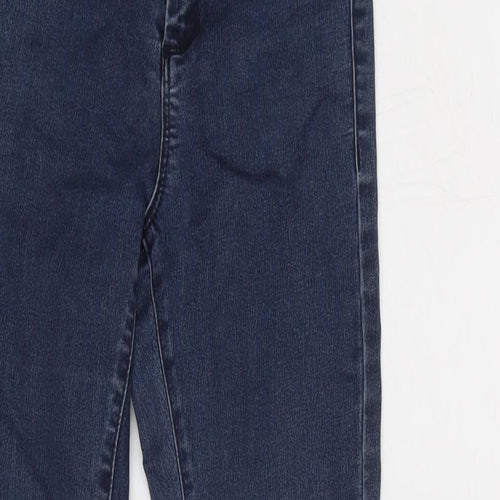 Miss Selfridge Womens Black Cotton Blend Straight Jeans Size 6 L27 in Regular Zip