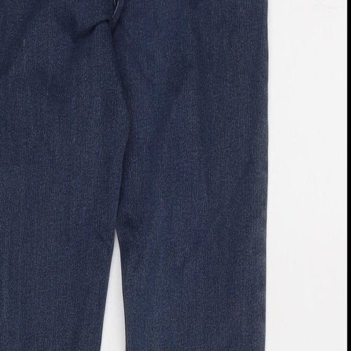 Miss Selfridge Womens Black Cotton Blend Straight Jeans Size 6 L27 in Regular Zip