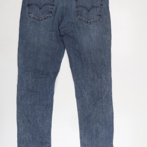 Levi's Mens Blue Cotton Straight Jeans Size 34 in L31 in Regular Zip