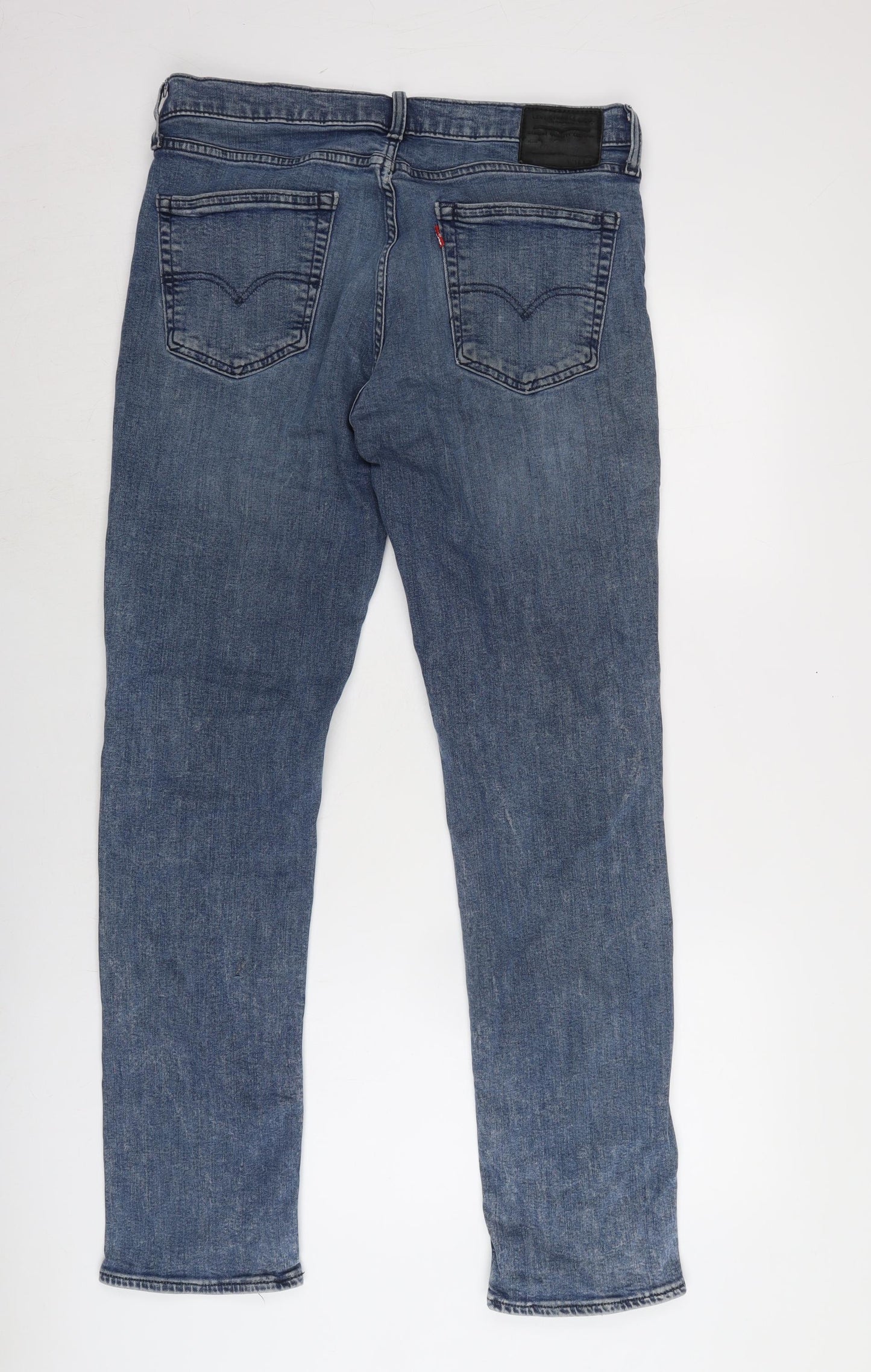 Levi's Mens Blue Cotton Straight Jeans Size 34 in L31 in Regular Zip
