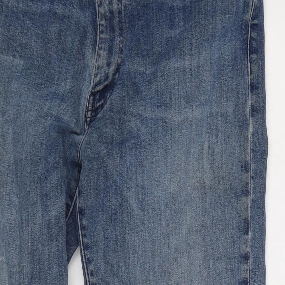 Levi's Mens Blue Cotton Straight Jeans Size 34 in L31 in Regular Zip